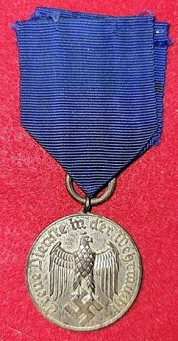 Nazi Wehrmacht 4-Year Long Service Medal...$90 SOLD