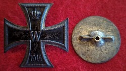 WWI German Vaulted Iron Cross 1st Class Marked 