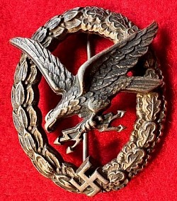 Nazi Luftwaffe Radio Operator/Air Gunner Badge (Nickel/Silver)...$575 SOLD
