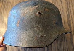 Nazi M40 Combat Helmet with Liner and Chin Strap...$625 SOLD