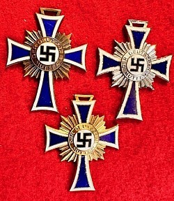Nazi Bronze, Silver, Gold Mother's Cross Set...$150 set SOLD