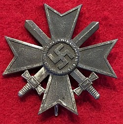 Nazi War Merit Cross 1st Class with Swords by Otto Schickle...$165 SOLD