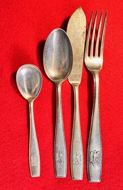 Original Set of Adolf Hitler Formal Pattern SIlverware