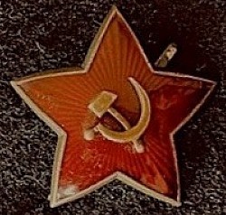 WWII Soviet Red Army Hat Badge for the Visor or Ushanka Hat